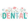 Assistante dentaire en fleurs, femme dentiste