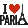 J'aime Paris Cœur et Tour Eiffel