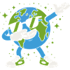Mascotte terrestre Globe Groove