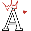 Heart Crown Letter