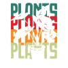 Retro plant lover home gardener