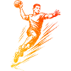 Œuvres modernes de handball pour hommes