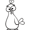 Odd Cartoon Chicken Illustration