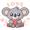 Koala Coeur Doux Love