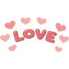 Liebe 3D-Briefe und Herzen