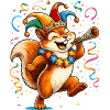 Carnival Squirrel – Colourful Carnival Motif