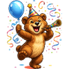 Funny Carnival Bear – Happy Party Motif