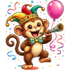 Carnival Monkey – Cheerful Carnival Motif