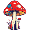 Bunter Fliegen Pilz psychedelisch Muster Pilze