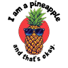 Pineapple with sunglasses