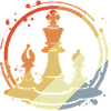 Chess pieces in retro style