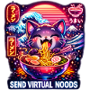 Ramen Neon Cat Kanagawa Retro
