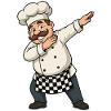 Dabbing Cook – Funny Cartoon Motif