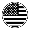 Round USA flag