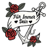 Für Immer Dein Anker mit Rosen
