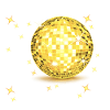 Golden Disco Ball Sparkle