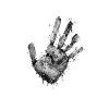 Powder Handprint Grayscale