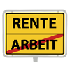 Pension Work Place Sign