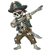 Dabbing Pirate – Funny Skeleton Cartoon
