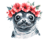 Flower Wreath Seal