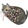 Candy Pattern Candy Cat