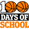 100 Days of School Basketball Design