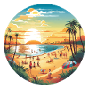 Tropical Circle Beach Sunset