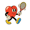 Herz Tennisheld Clipart