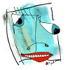 Abstraktes Gesichtsdesign Aquarell