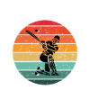 Cricket Batsman at Sunset