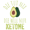 Avocado Keto Spruch Tee