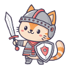 Miniature Knight Cat
