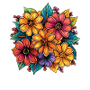 Vibrante Blumenfarben Design