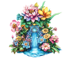 Flower Waterfall Kaleidoscope
