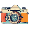 Retro SLR Camera Camera Camera Illustration