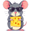 Cool Cheese Mouse with Sunglasses
