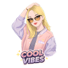Cool Vibes – Stylish girl with sunglasses