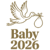 Baby 2026 Stork Birth Announcement