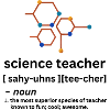 Science teacher funny noun definition