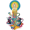 Faith Light Candle Retro Spirit Design