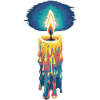 Faith Light Candle Retro Spirit Design