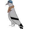 Pigeon Beanie Scarf – Urban Minimal Illustration