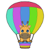 Montgolfière girafe