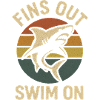 Fins out – shark at sunset