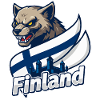 Finland Wolf with Finnish Flag