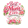 Best Mom Ever Flower Wreath