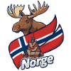 Norway Elk and Church Flag