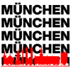 MÜNCHEN SKYLINE MUNICH ROTE STADT SERVUS