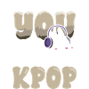Kpop bunny with headphones