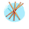 Drumsticks Zeichnung